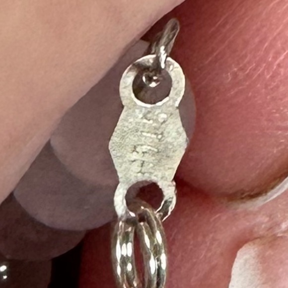 Rose quartz bead necklace 925 clasp - Picture 4 of 6